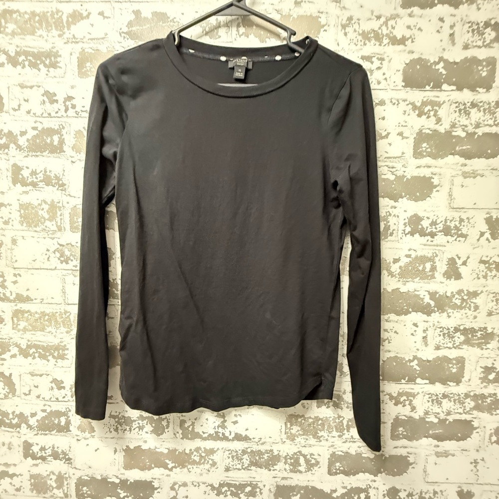 Ann Taylor Classic Black Long Sleeve Top